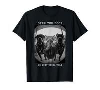 Open The Door We Just Wanna Talk Spynx Cat Pets Judas T-Shirt