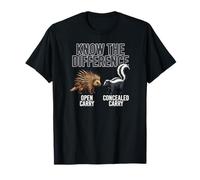 Open vs Hidden Carry Know The Difference Porcupine Skunk T-Shirt
