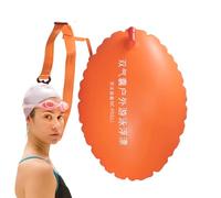 Open Water Swim Buoy - Inflatable Safety Float Tube, High Visibility Swim Equipment with Compact Lightweight Design, Keeps Swimmers Secure, Ideal for Fitness Training Beginners Outdoor Swimm