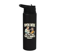 Open Wide Bouche Ouverte Une Minute Peut Etre Stainless Steel Insulated Water Bottle