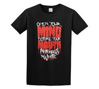 Open Your Mind T-Shirt Graphic Top Printed Tee Shirt for Men Black 3XL