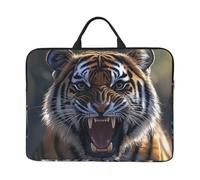 Open Your Mouth And Head Like A Tiger Housse de transport pour ordinateur portable de 14 pouces avec poignée pour ordinateur portable de 14 pouces pour homme et femme Housse rembourrée pour ordinateur