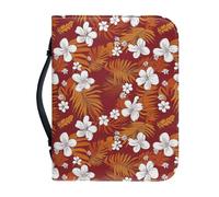 OPENARTUP Étui de protection pour la Bible rouge pour femme, sac de bible marguerite avec marque-page, étui de transport résistant aux chocs, étui de protection pour la Bible avec poignée zippée