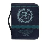 OPENARTUP Housse de bible classique pour homme et femme, étui de bible noir avec poignée, sacs bibliques imperméables pour fournitures d'étude, étui de transport, accessoires, oubliant ce qui se cache