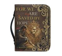OPENARTUP Housse de bible en cuir synthétique avec poche zippée et porte-stylo, sac de bible pour l'église, pour transporter des accessoires, pour nous sauver l'espoir