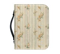 OPENARTUP Natural Bible Cover Case for Women, Daisy Bible Cover PU Leather PU Leather Bible Case with Handle and Pocket, Halloween Bible Bag with Bible Study Supplies Accessories
