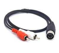 OpenII Câble de 7 broches DIN à RCA, connecteur MIDI mâle à 7 broches vers 2 RCA mâles, adaptateur audio pour Bang Olufsen, Naim, Quad. Systèmes stéréo (50 cm)
