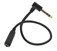 OpenII Câble d'extension à angle droit 6,35 mâle vers femelle,1/4 stéréo TS pour guitare,amplificateur,haut-parleur,piano (Stereo)