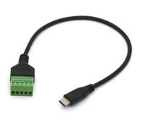 OpenII Câble USB C sans Soudure, Type C mâle vers Terminal à vis 5 Broches, Cordon d'extension à vis Fixe