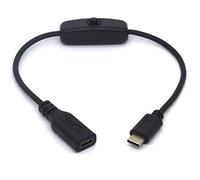 Openii - Interrupteur d'alimentation USB C mâle/femelle - Câble d'extension type C - Marche/arrêt Raspberry Pi 4 Android