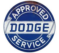 OpenRoad Brands Dodge Plaque ronde en métal gaufré