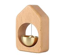 OPENSEURS DE LA BORD DES COMPRISEURS - Connette d'entrée magnétique, sonnette en bois | Alerte de porte d'artisanat en laiton, carillon de porte d'installation facile, Sound Pleasant Sound Entry Bell