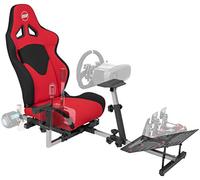 Openwheeler Racing Wheel support cockpit Rouge sur noir | pour Logitech G29 | G920 et Logitech G27 | G25 | Thrustmaster | Fanatec Roues | Racing Wheel et Contrôleurs non inclus