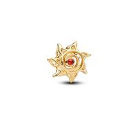 Pandora Charm Openwork Sun plaqué or 14k cristal orange brûlé