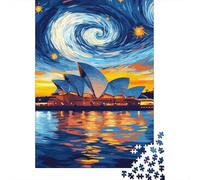 Opéra Ciel Eau 1000 Pièces Mini Puzzle pour Adultes Idée Cadeau | 52x38cm Carton Débutants Relaxation Mentale Puzzle Fait Main Découpe Précise Décor Bureau