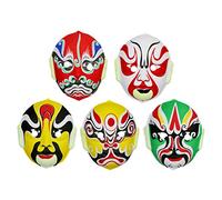 Opéra de Pékin chinois masque scène performance partie cosplay accessoires accessoires Halloween fournitures de Noël 5 / 6pcs (Plusieurs styles)