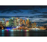 Opéra de Sydney la Nuit - Puzzle de 2000 pièces - Jeu de réflexion et Anti-Stress - Cadeau - 70 x 100 cm