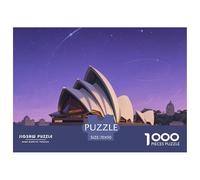 Opéra de Sydney Puzzle Adulte 1000 Pièces Bâtiment Landmark Puzzle pour Toute La Famille Challenge Toy pour Puzzle Difficile Cadeau Unique Décoration Intérieure 70x50cm/1000pcs