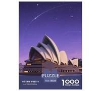 Opéra de Sydney Puzzle Adulte 1000 Pièces Bâtiment Landmark Puzzle pour Toute La Famille DéfiJouets Difficile Cadeaux pour Femmes/Hommes Décoration Intérieure 38x26cm/1000pcs