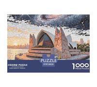 Opéra de Sydney Puzzles pour Adultes 1000 Pièces Bâtiment Landmark Puzzle pour Toute La Famille Défi Jouet Difficile Cadeaux pour Femmes/Hommes Décoration Intérieure 38x26cm/1000pcs