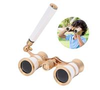 OPERA Jumelles 3X25 Portables - Accessoire de théâtre parfait pour les femmes, les filles et les enfants (blanc)