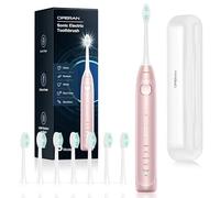 Operan Brosse à dents électrique pour adultes et enfants - Brosse à dents sonique rechargeable avec 5 modes - Minuteur intelligent de 2 minutes - Étanchéité IPX7 - Moteur 40 000 VPM avec 8 têtes de