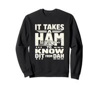 Opérateur Radio Amateur Morse Code Dit Dah Sweatshirt