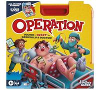 Hasbro Jeu de société électronique Opération avec étui de transport tout-en-un Version anglaise