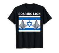 Opération Lion Rugissant Drapeau israélien Avion de Chasse furtif T-Shirt