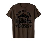 Opération Sportif Blessé Cadeau Humour Convalescence Hôptial T-Shirt, Homme, Marron, L