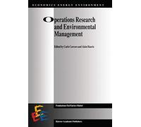 Operations Research and Environmental Management – Springer Verlag