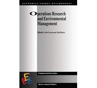 Operations Research And Environmental Management