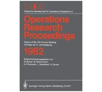 Operations Research Proceedings 1982
