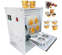 Operculeuse professionnelle 4 trous pour boîtes alimentaires, scelleuse gobelets électrique et manuelle pour capsules de café et gobelets PP, pour thé, sauces et poudres 30ML/35ML/41ML/60ML