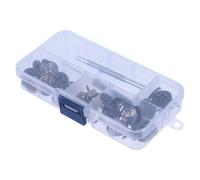 Operitacx 1 boîte Kit de Boutons Jeans Détachables sans Couture avec Tournevis et Poinçon Réglage Pantalon Métal Cuivre Vert et Rouge