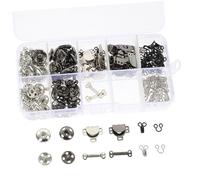 Operitacx 1 boîte Kit de Boutons Métalliques pour Couture Kit Complet de Boutons-pression et Boucles pour Vêtements Décoration Pratique pour Jupes et Costumes Assortiment et Rétro pour