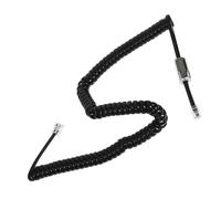 Operitacx 1 Ensemble Cordon Téléphonique Spiralé Noir avec Détangleur de Câble Ensemble pour Téléphones Fixes Ajustable Jusqu