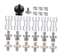Operitacx 1 Ensemble Kit Adaptateurs de Vis pour Trépied Incluant Vis à Double Tête Écrous et C Ring Compatible avec Divers Équipements Photo et Durable Facile à Transporter Utiliser