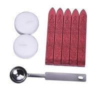 Operitacx 1 Ensemble Kit de Bâtons de Cire à Cacheter avec Cuillère Inoxydable Outils de Scellement pour Enveloppes et Artisanat Styles Aléatoires