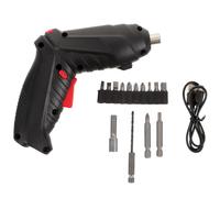 Operitacx 1 ensemble Mini Perceuse Électrique Rechargeable Visseuse Multi avec Accessoires Outil de Maintenance Domestique Ergonomique Noir
