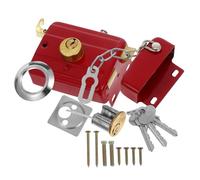 Operitacx 1 ensemble Serrure à Pêne Dormant pour Porte Système à Double Verrouillage pour Sécurité Renforcée pour Portes Intérieures de Chambre Construction et Surface Résistante
