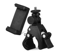 Operitacx 1 Ensemble Support de Microphone avec Clip Téléphone Rotatif Pince pour Stand de Microphone et Support de Téléphone Accessoire Pratique pour Musiciens et Performeurs