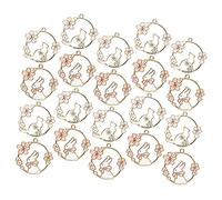 Operitacx 1 Jeu Pendentifs De Fleurs Avec Charm Rabbit Cat Accessoires Diy Pour Colliers Bracelets Porte Clés 20 Pièces