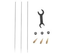 Operitacx 1 kit de nettoyage et de réparation pour aérographe, aiguilles et buses de 0,3/0,5/0,8 mm, kit de remplacement pour brosse de nettoyage de buse avec capuchons d'aiguille