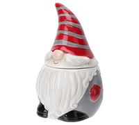 Operitacx 1 Pc Cadeaux De Noël Boîte De Noël Gnome Pot D'épices Pot à Biscuits De Noël Boîte à Biscuits Gnome De Noël Boîtes De Bonbons De Fruit Sec Céramique Conteneur Réservoir