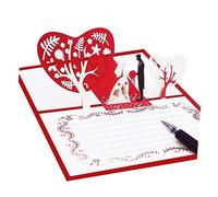 Operitacx 1 Pc faire-part de mariage carte de vœux carte félicitations de voeux saint valentin de Saint Valentin cadeau salutation pour le mariage romantique invitation 3d