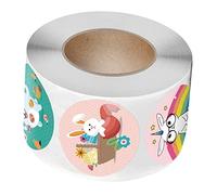 Operitacx 1 Rouleau autocollants de pâques bouffi décoration de pâques easter decoration gommettes sceau de lapin de stickers décor d'autocollants d'étanchéité de