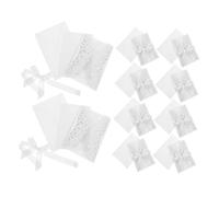 Operitacx 10 ensembles Cartes Invitation Mariage Européennes Blanches Lot Invitations Découpées Au Laser et Floral Cartes Vierge pour Mariage Fiançailles Anniversaire et Fêtes