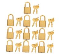 Operitacx 10 Ensembles Mini Padlocks With Keys Vintage Jewelry Box Lock For Travel Bags Gym Lockers Treasure Chests And Small Storage Cases