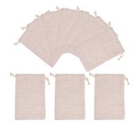 Operitacx 10 Paquet à Thé Jetables en Étamine de Coton Lin Beige Cordon de Serrage Réutilisables Cuisine et Infusion D'épices, Lot de 10 Pièces